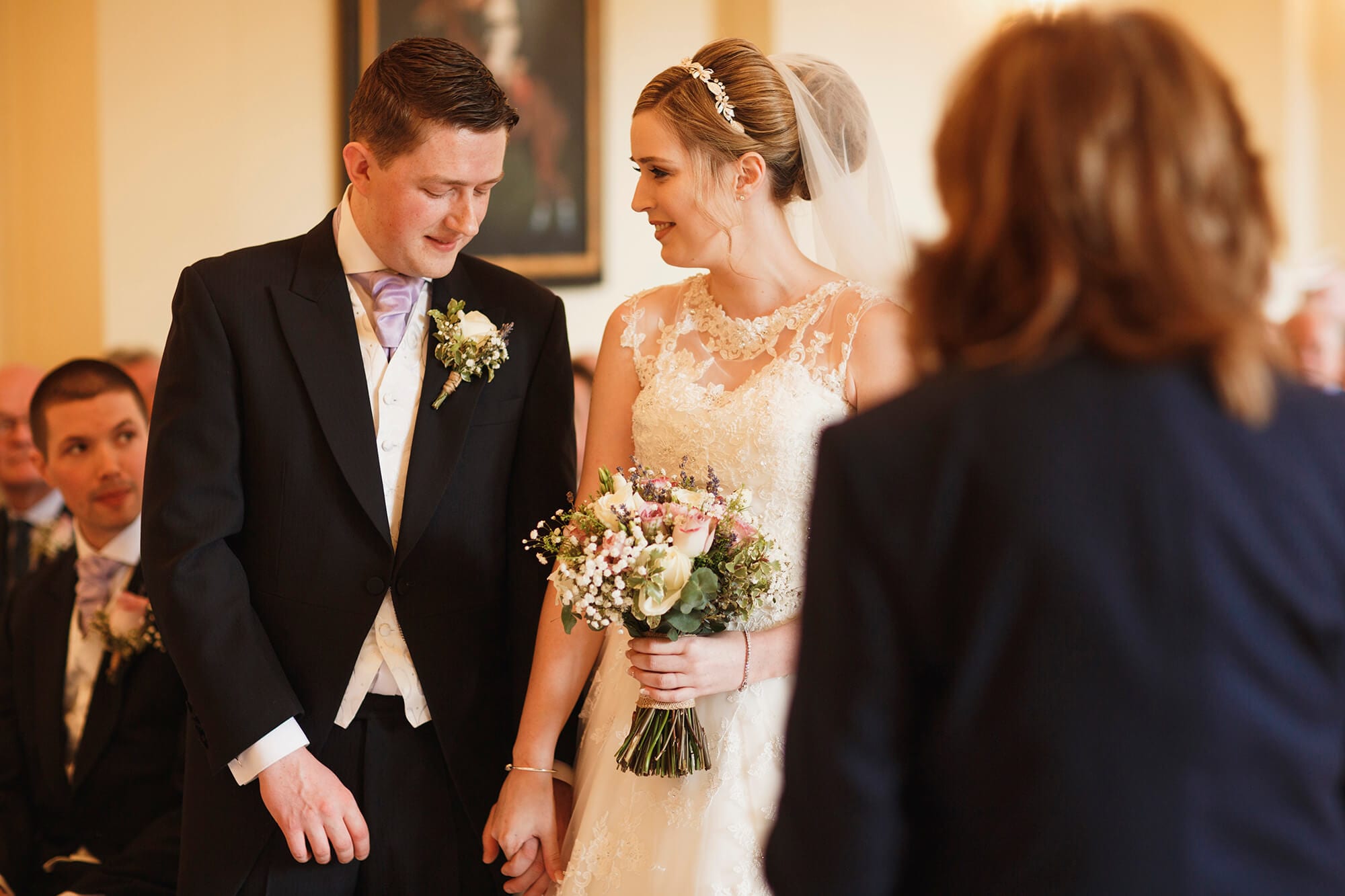 couple getting married at nunsmere hall