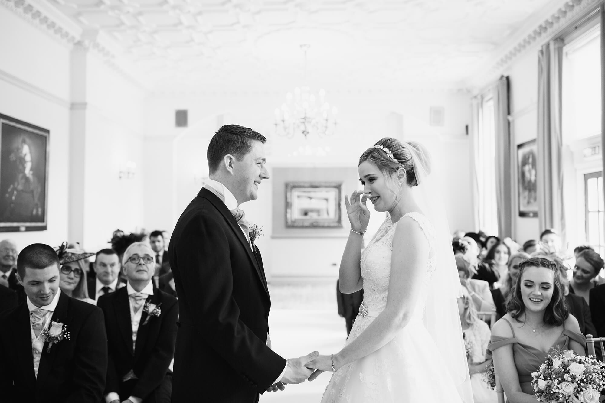 wedding ceremony at nunsmere hall