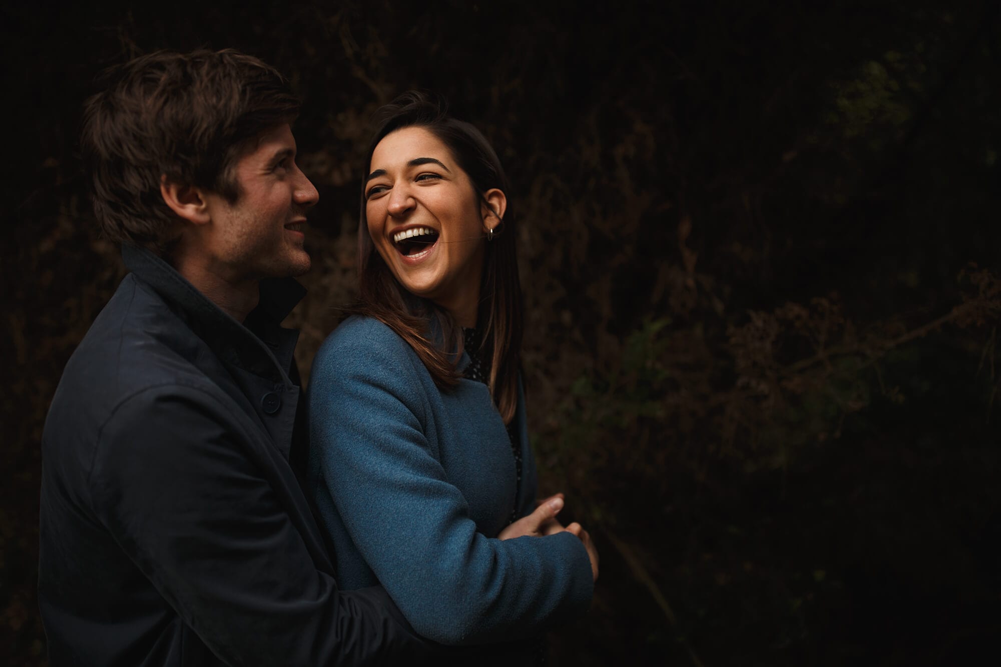 engaged couple at Thornton manor