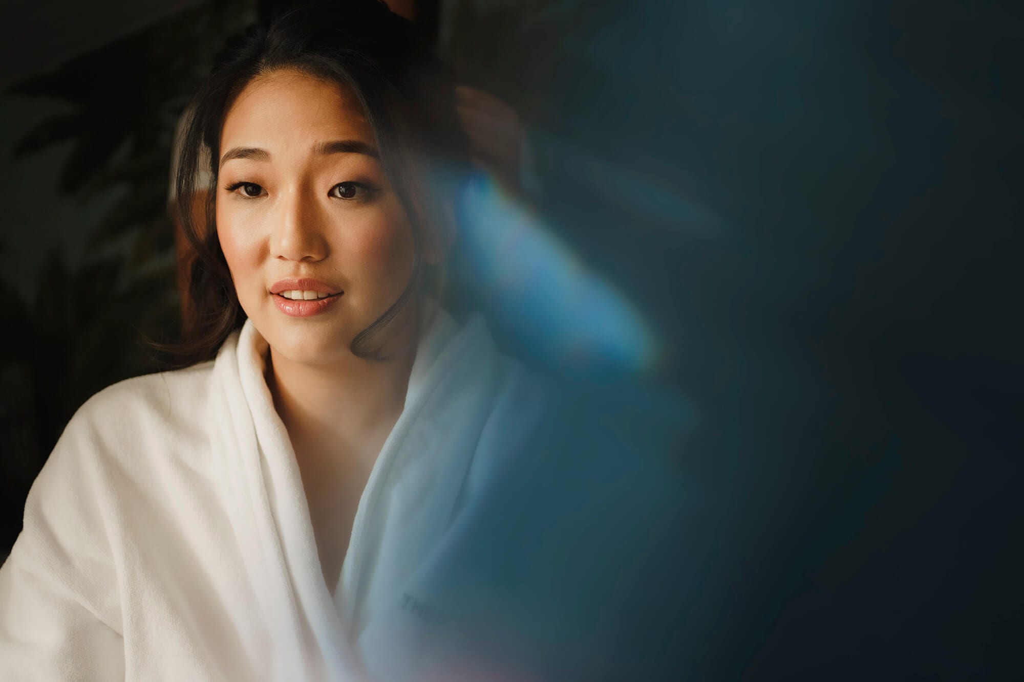 Bridal preparations before a Fulham Palace wedding