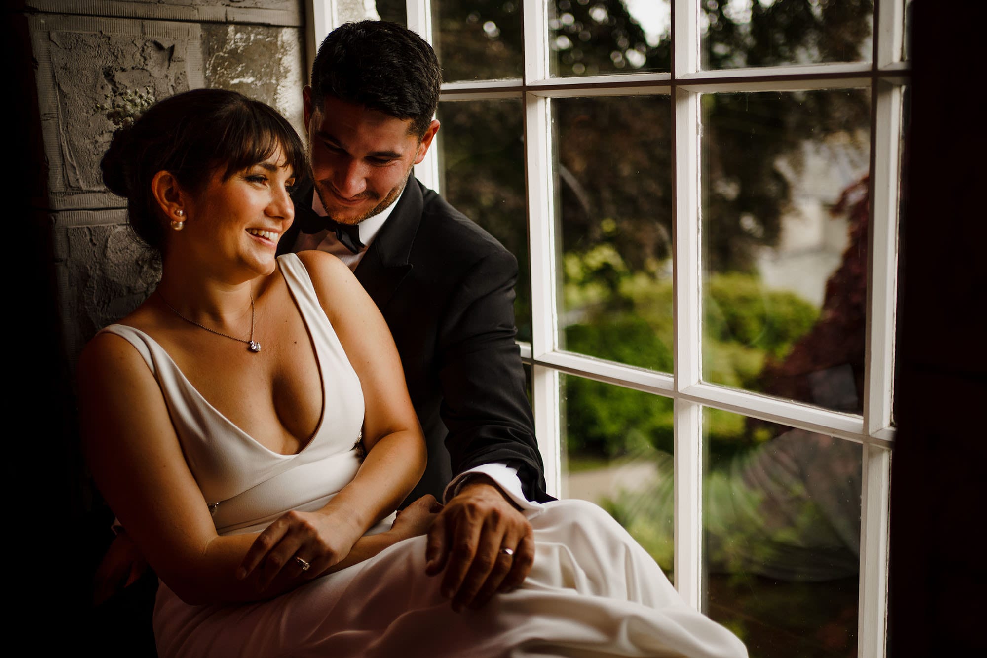 Bride & Groom At Town Head Estate