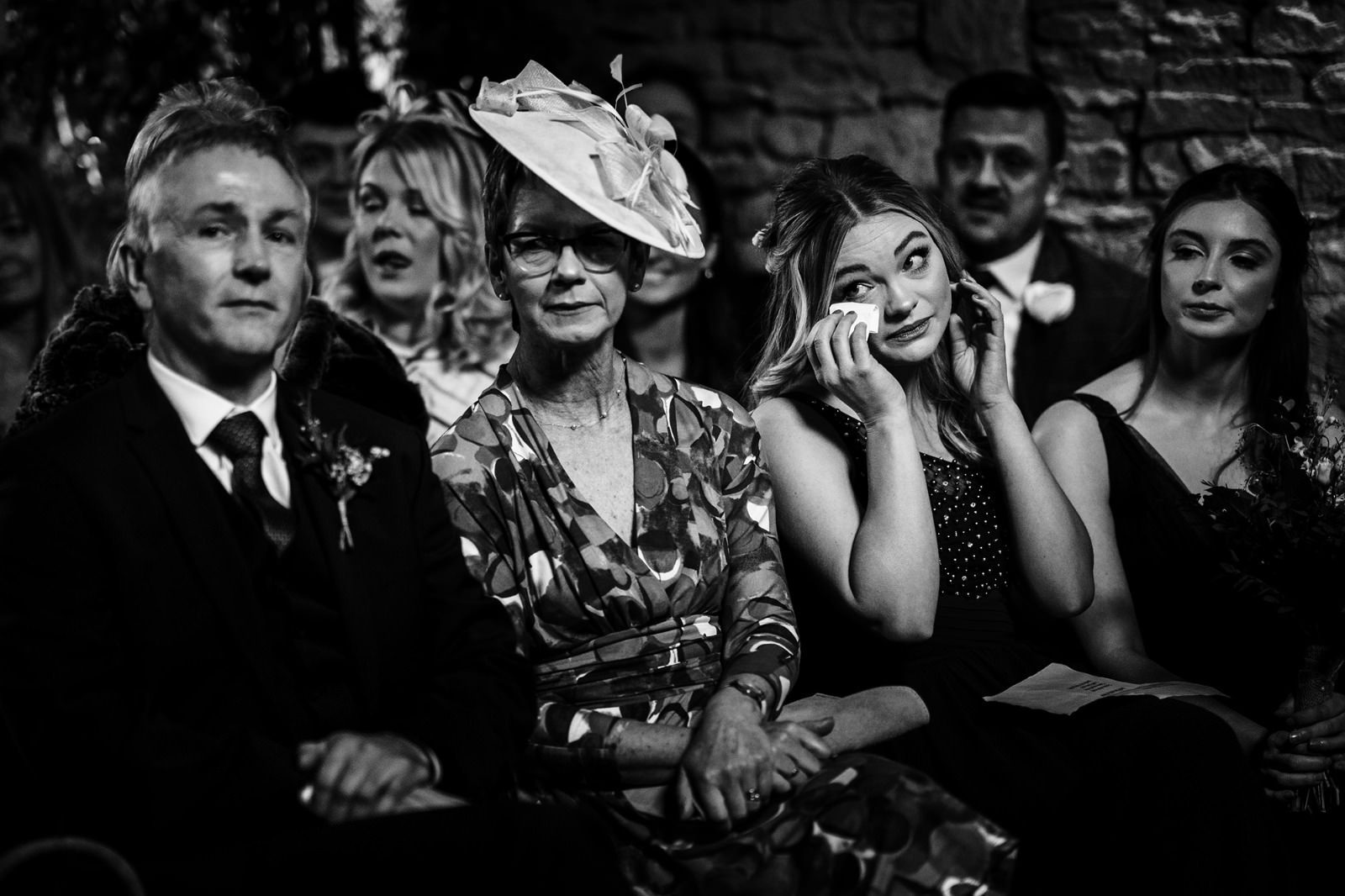 emotional wedding guests