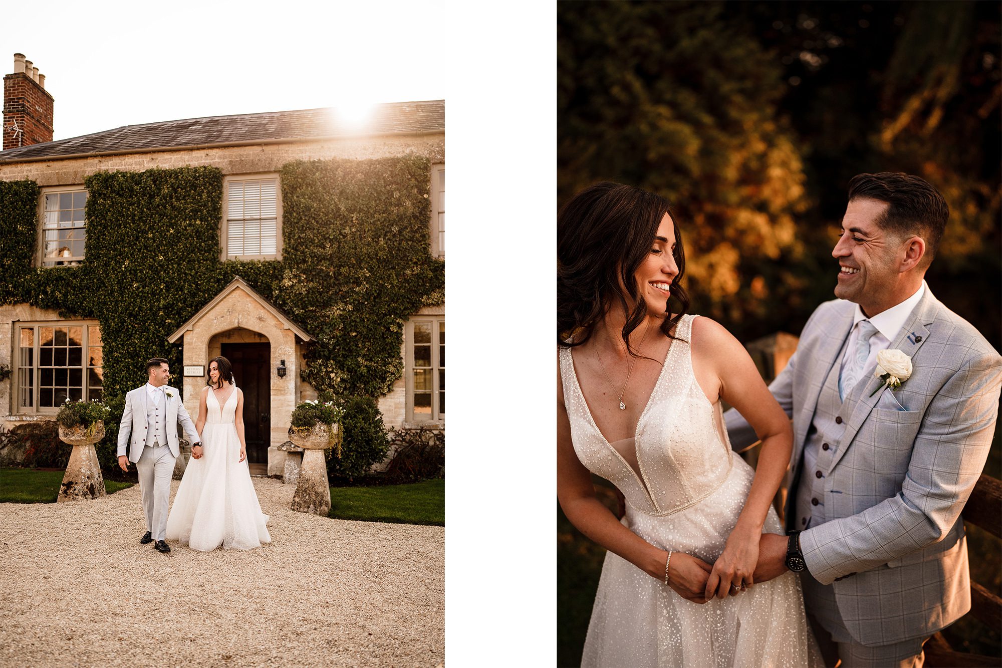 a couple enjoying their Cotswolds Wedding Photography session in the sun