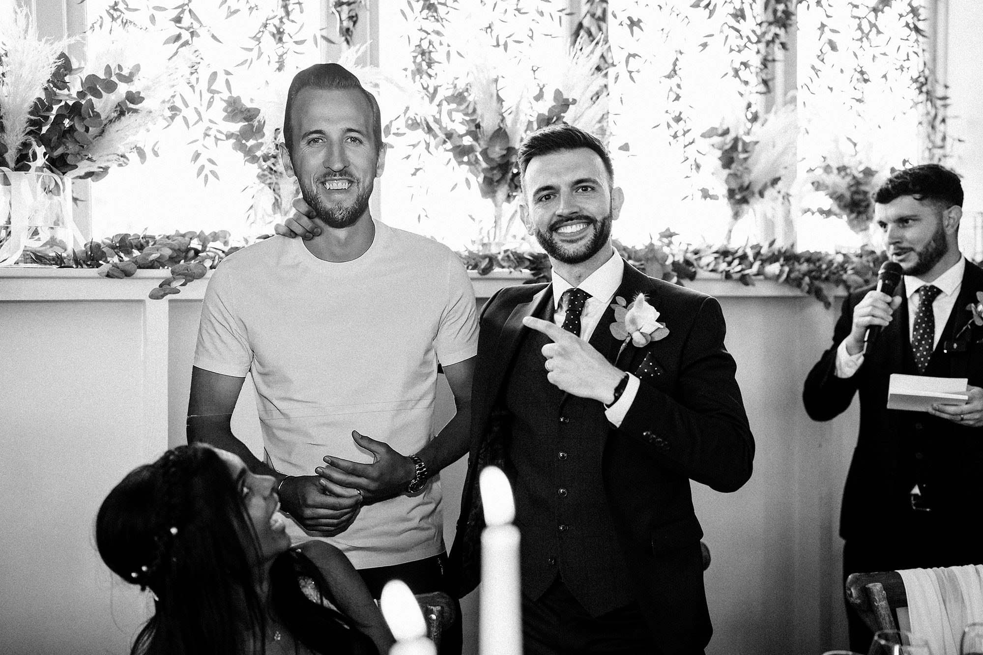 groom with harry Kane at cotswolds wedding.