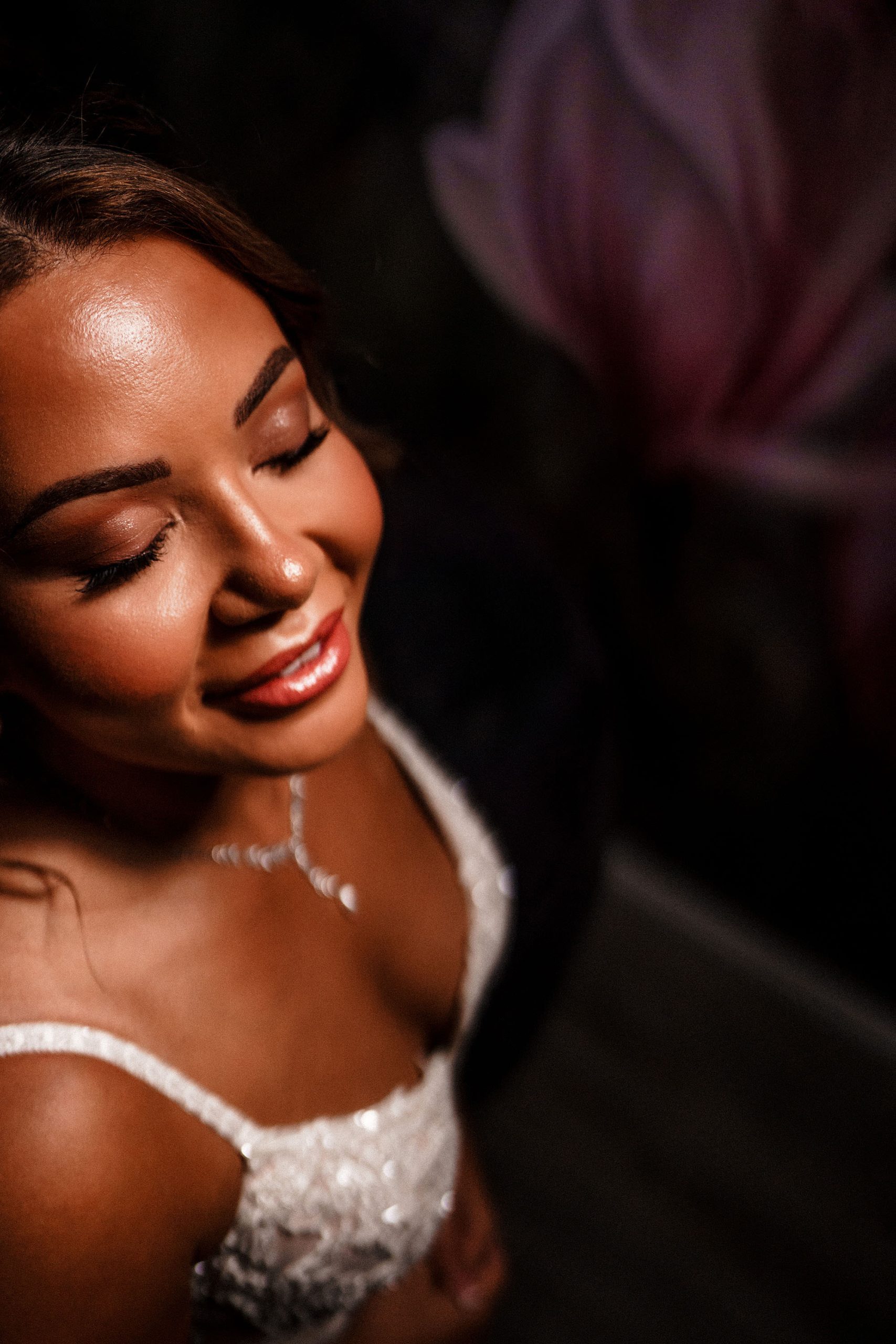 Woodhill Hall Wedding Photos of bride in nice light