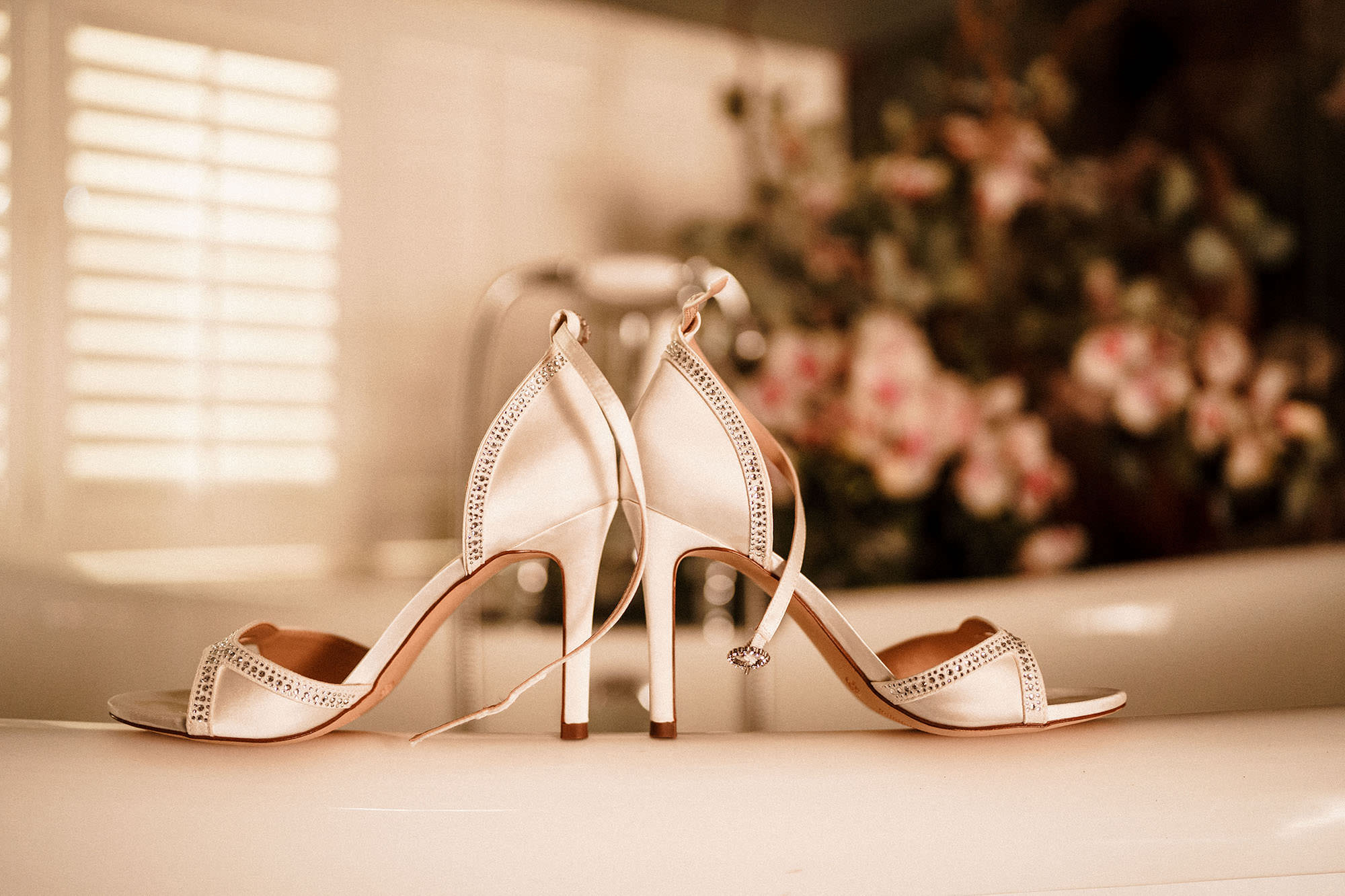 wedding shoes at Woodhill hall
