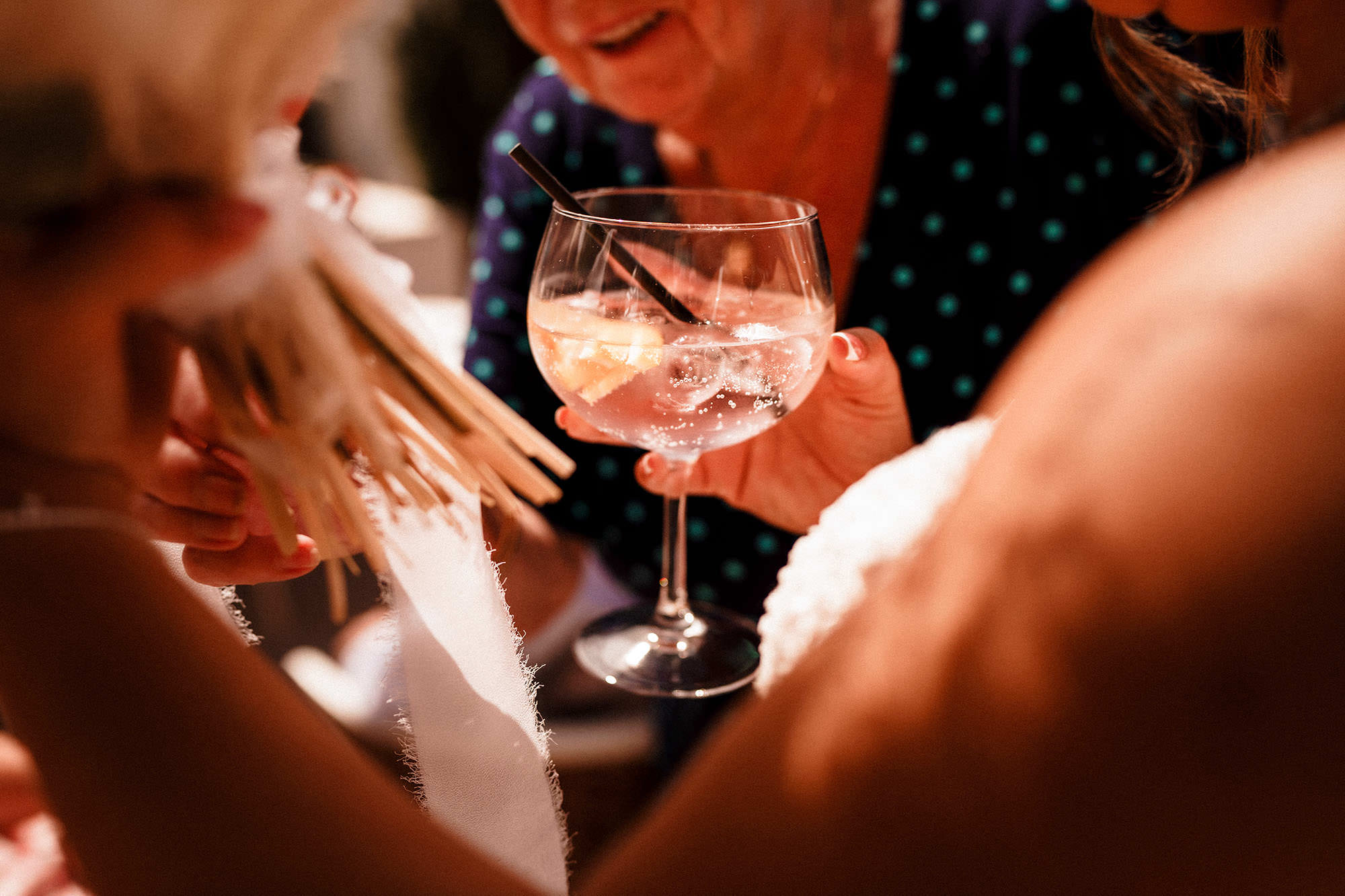 drinks reception at wedding