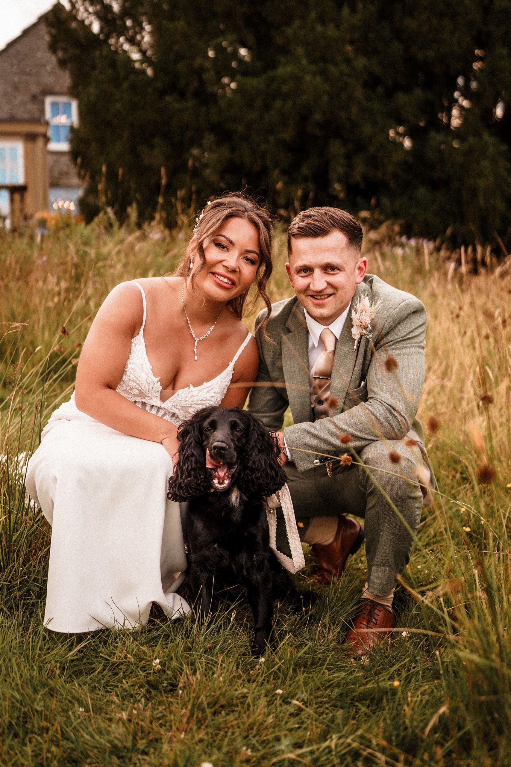 bride and groom at woodhill hall