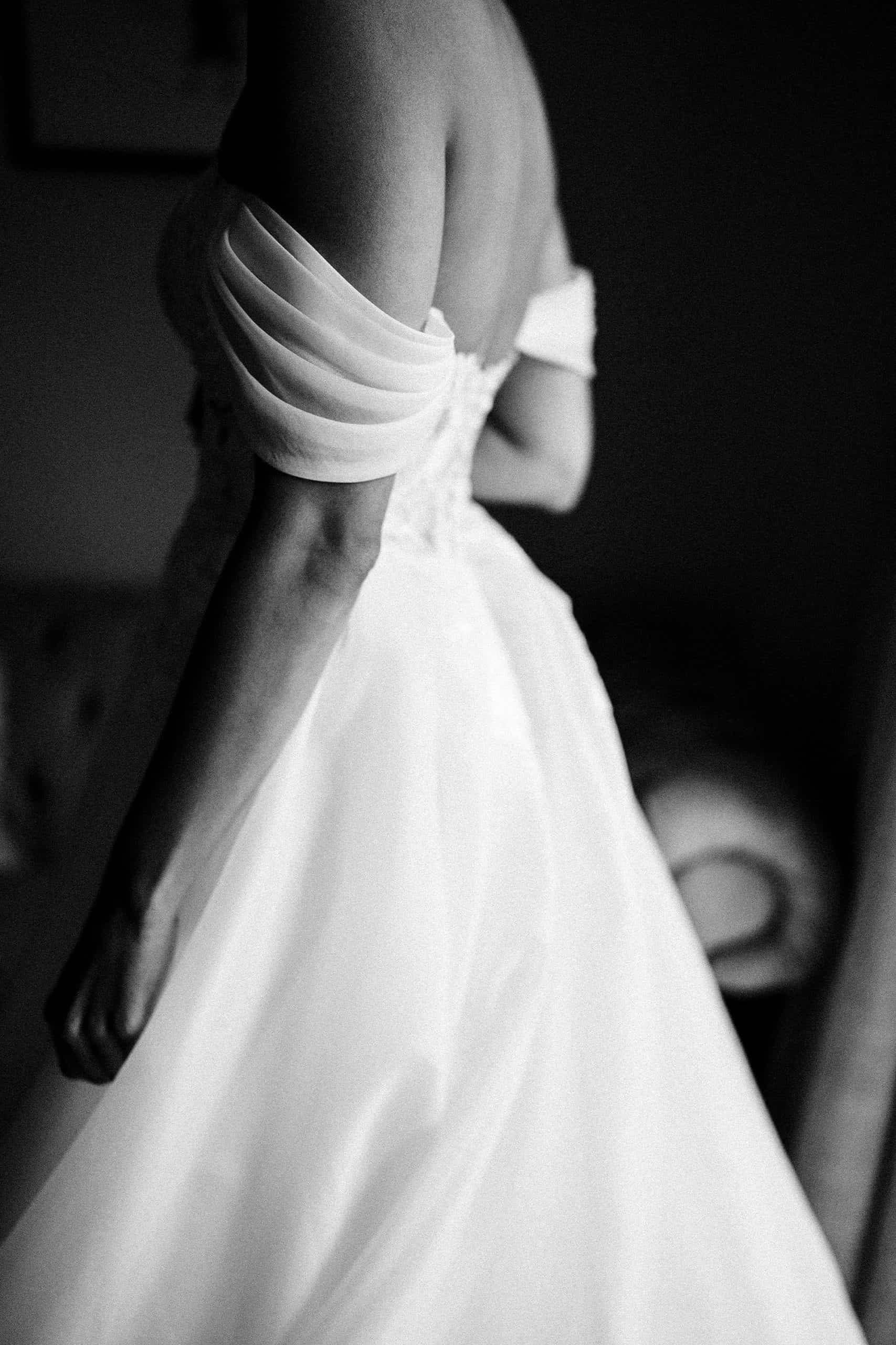 wedding dress in the window of no3 the chateau