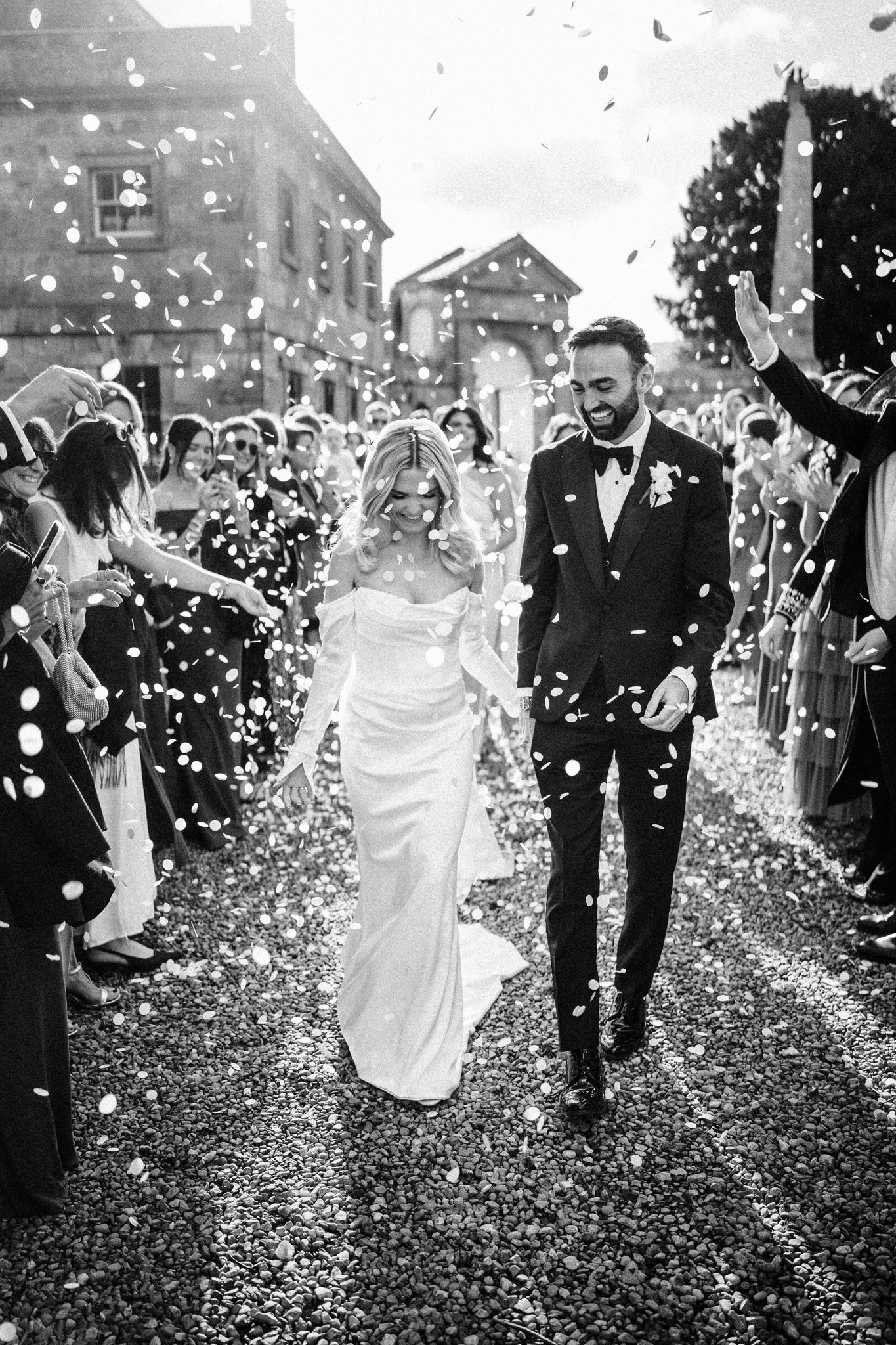 Bride and groom walking outdoors in the Lake District