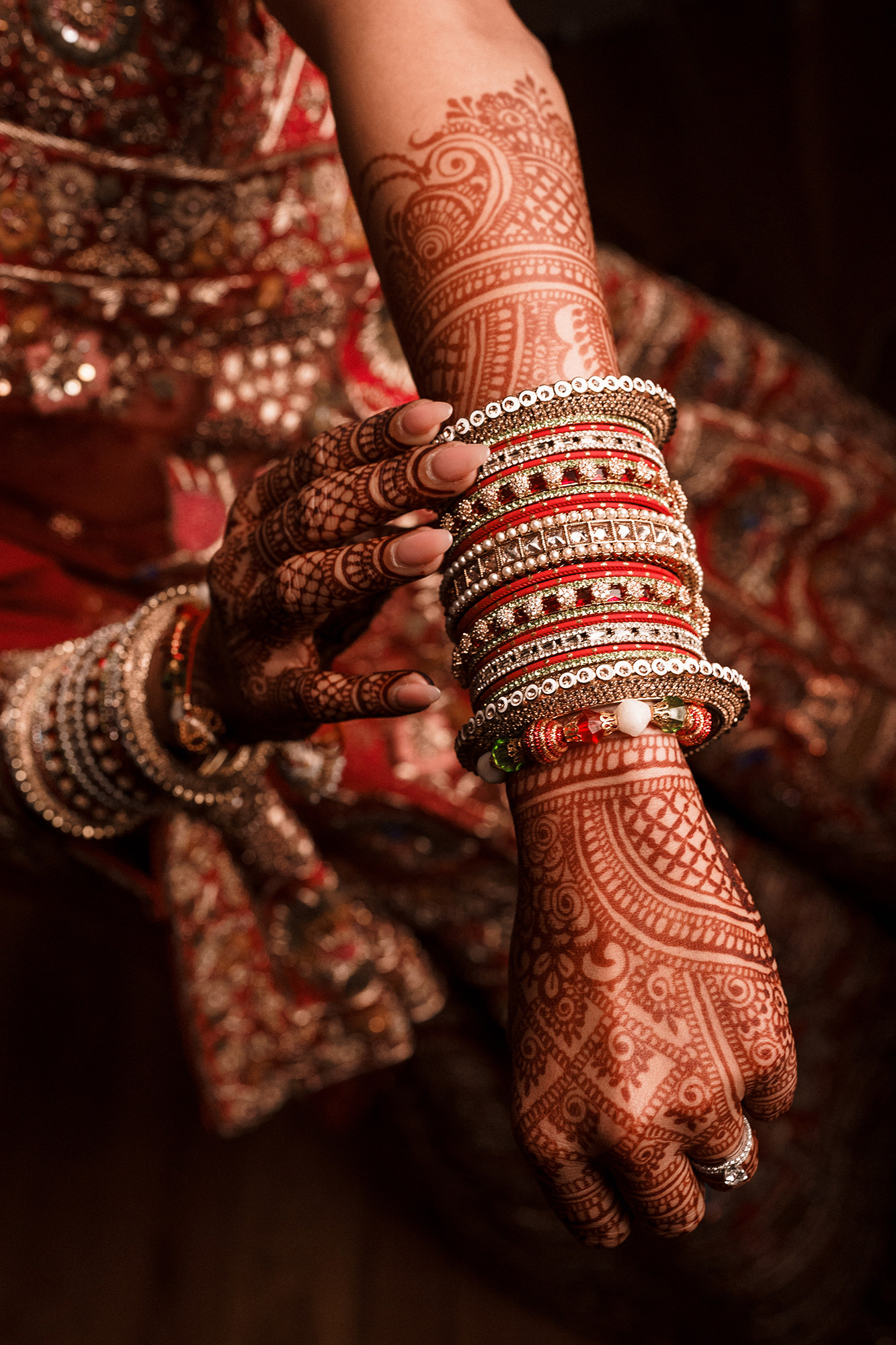 Bridal details during morning preparations at Braxted Park wedding
