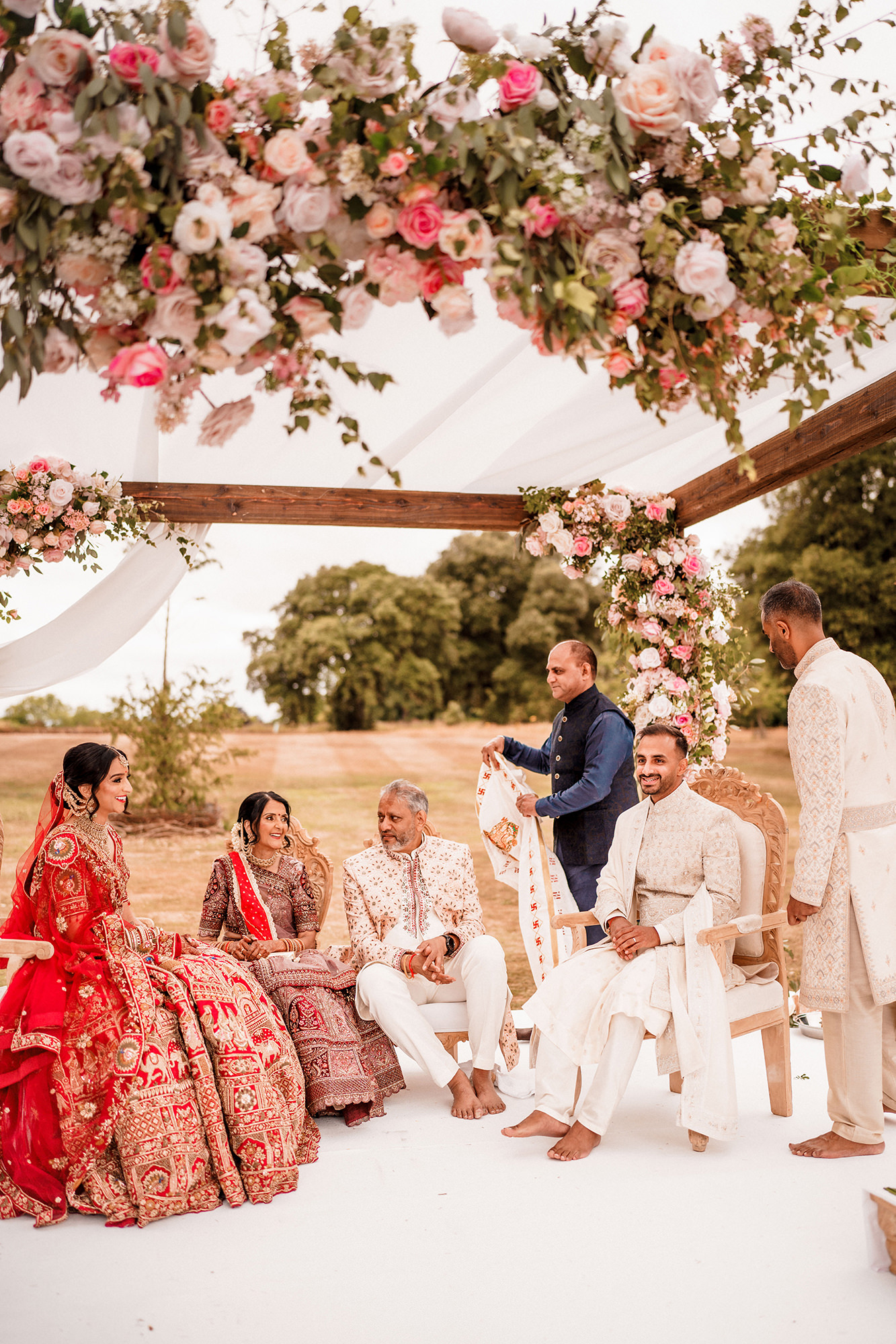 Ceremony reaction during Braxted Park wedding photography coverage