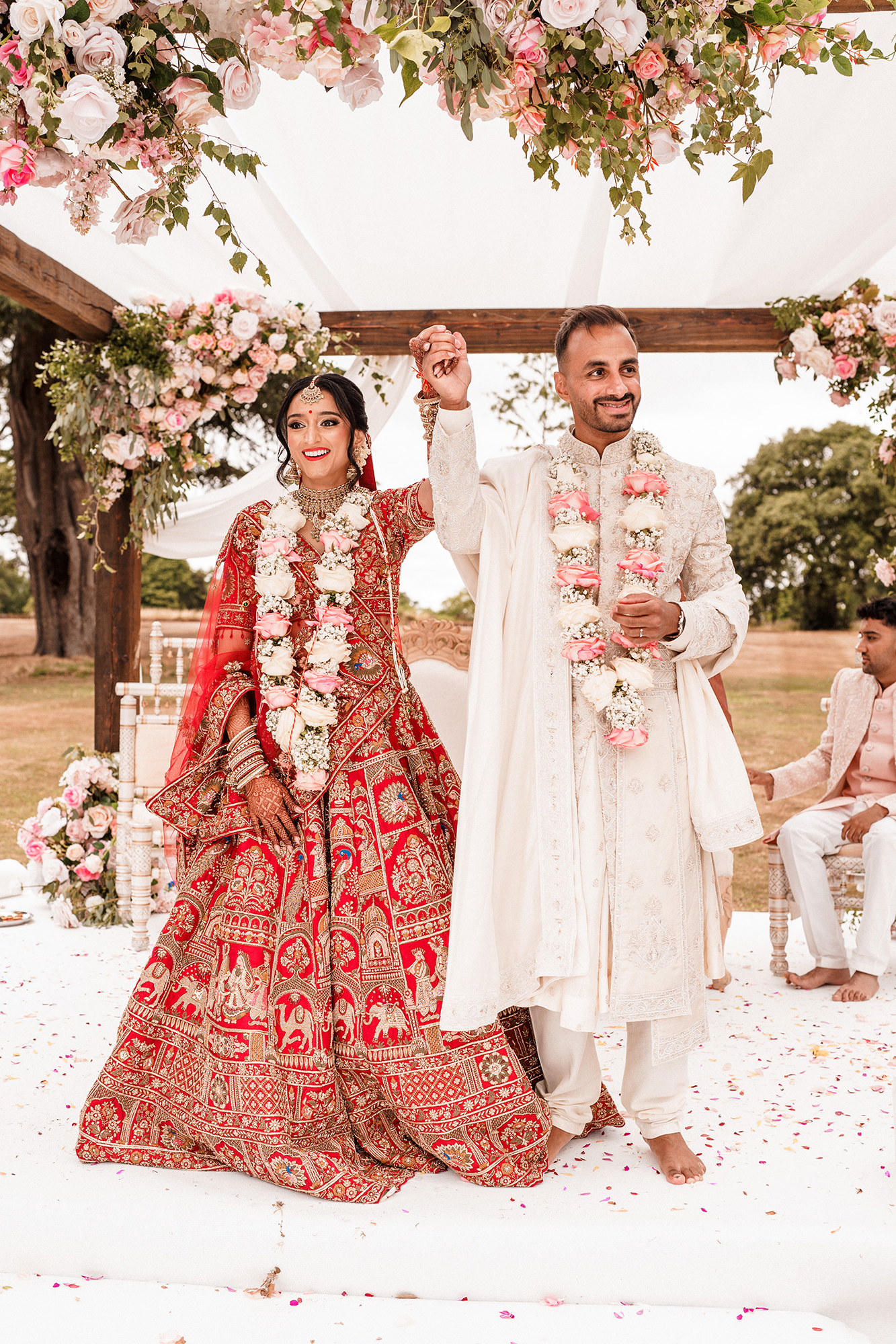 Candid emotional moment during Braxted Park wedding day
