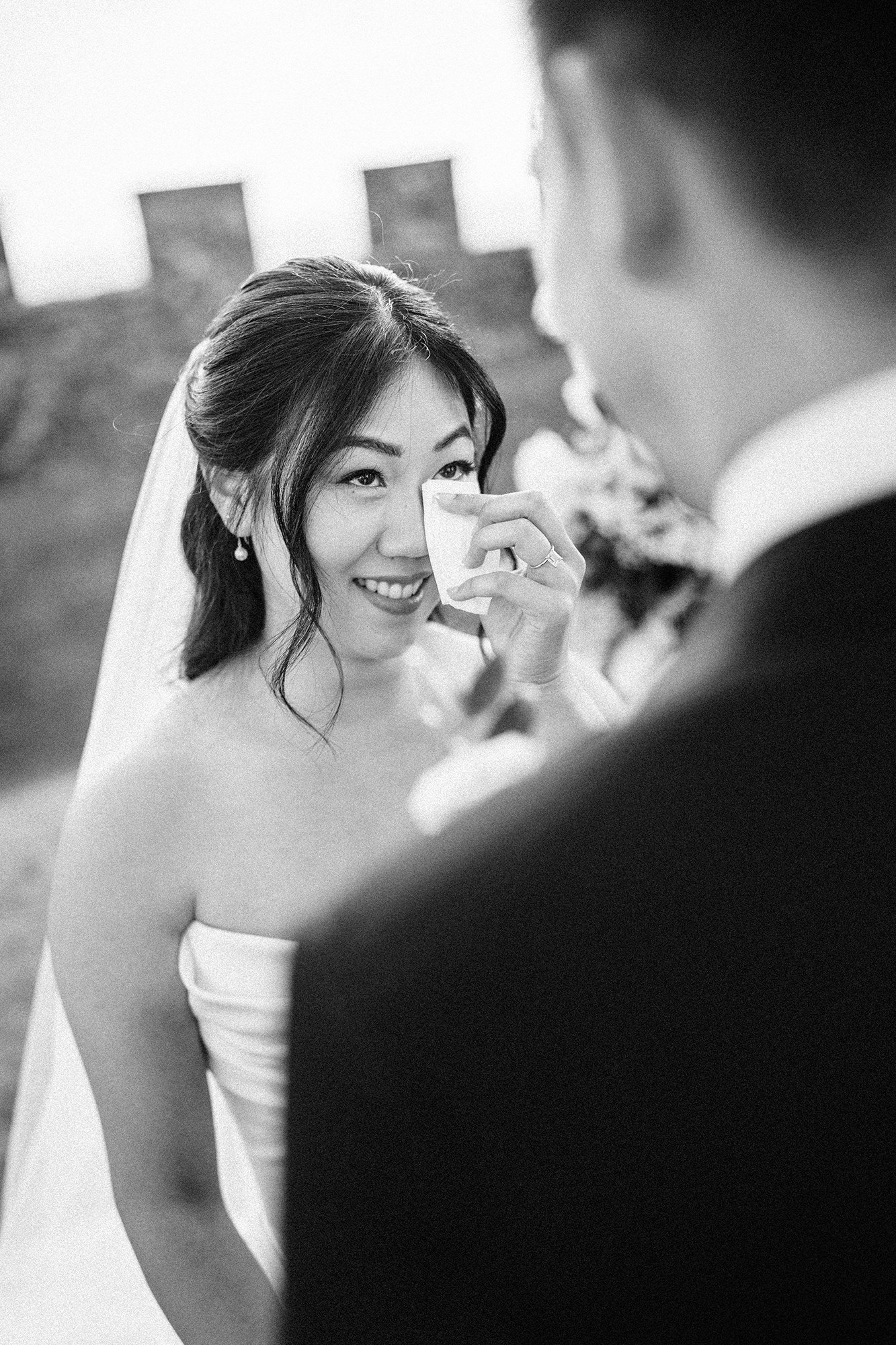 Candid moment at an Italian destination wedding