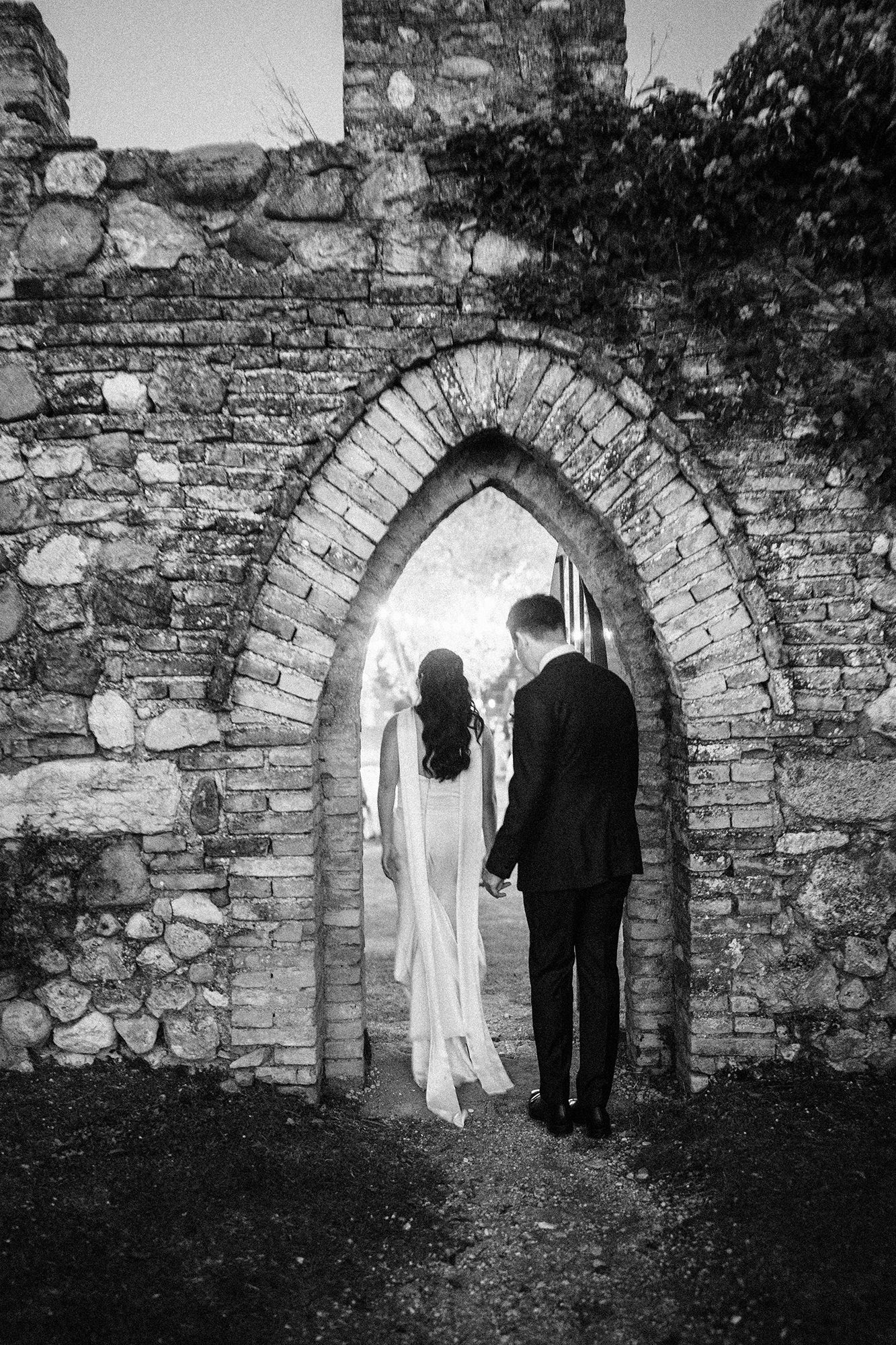 Candid moment at an Italian destination wedding