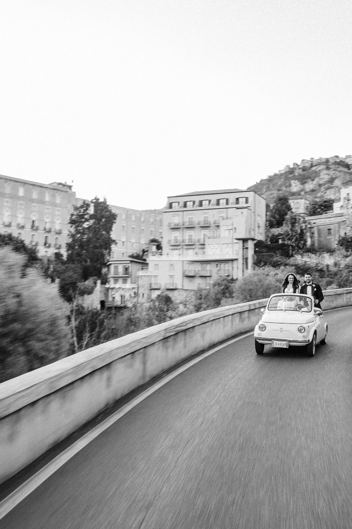 Candid moment at an Italian destination wedding