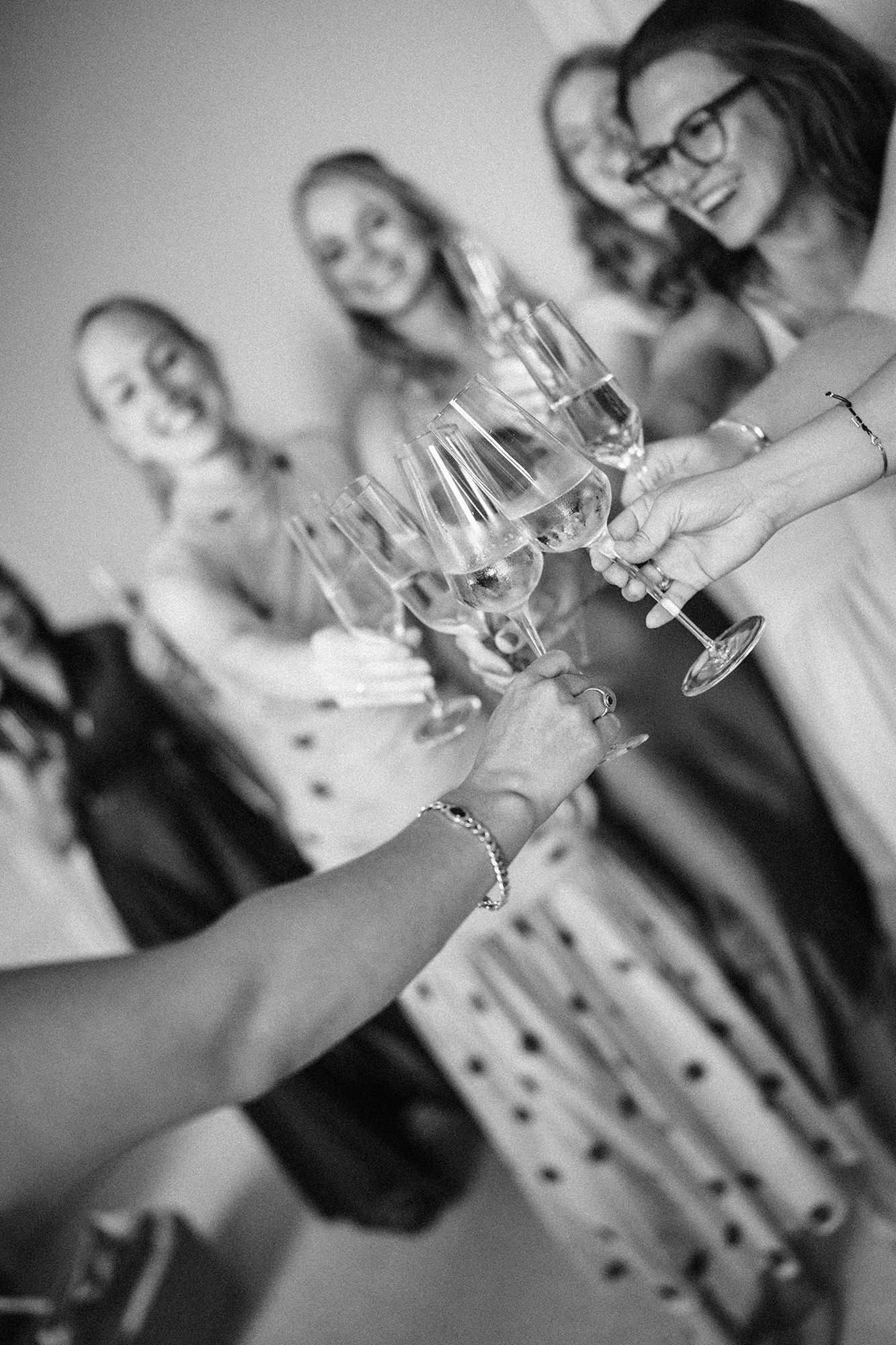 Guests enjoying the preparations before a wedding at La Cannonerie
