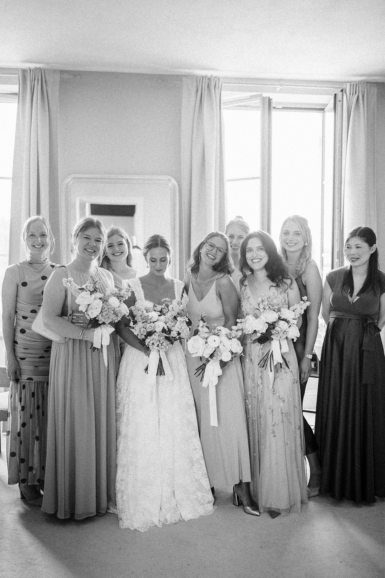 Anne-Sophie during her wedding preparations at La Cannonerie