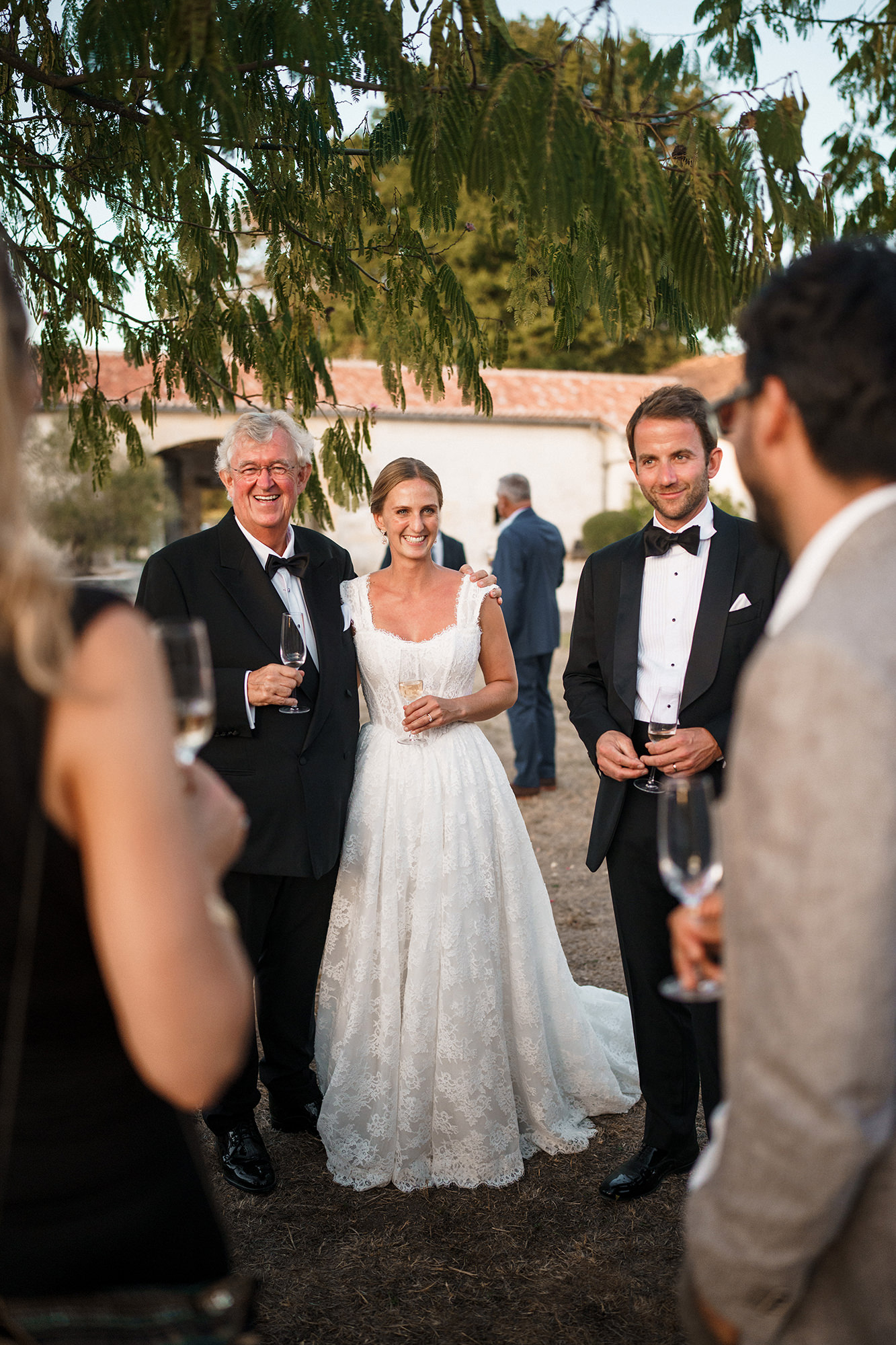 Guests enjoying the wedding reception at La Cannonerie