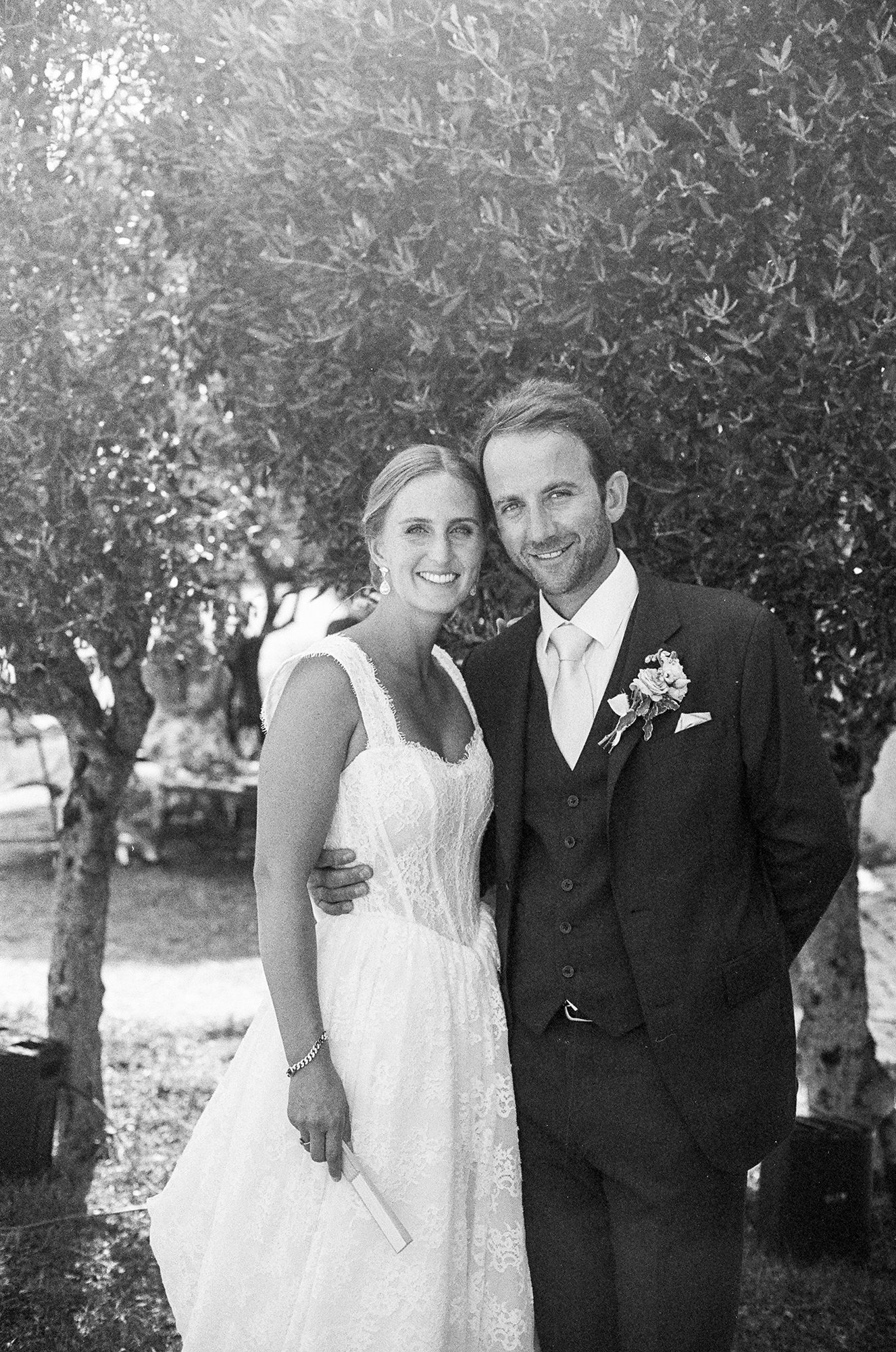 Canon F1 black and white wedding photograph at La Cannonerie
