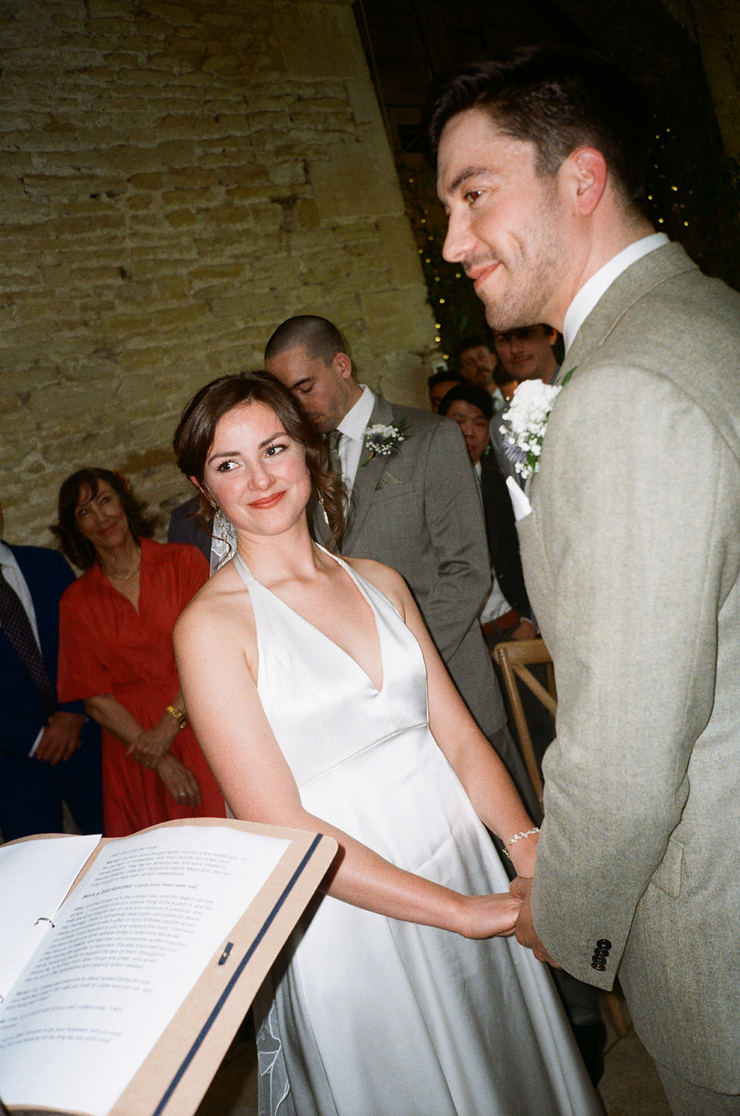 Film wedding photograph from a Cotswolds celebration